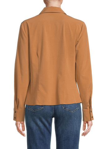 Горчичная кэжуал рубашка однотонная Calvin Klein