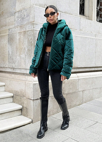 Темно-зелена зимня куртка SHEIN