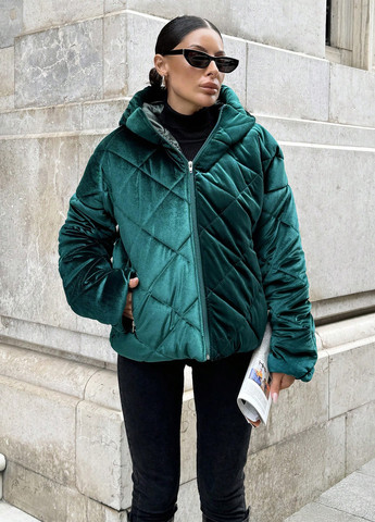 Темно-зелена зимня куртка SHEIN