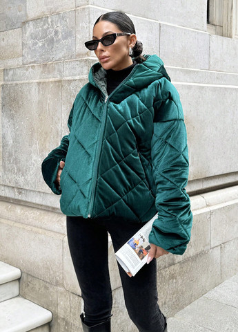 Темно-зелена зимня куртка SHEIN