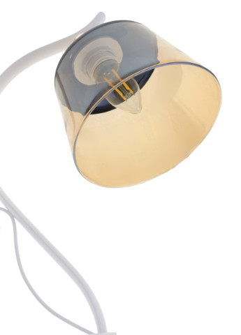 Настольная лампа декоративная белая и золотистая LK-699T/1 E27 WH+FG Brille (253881851)