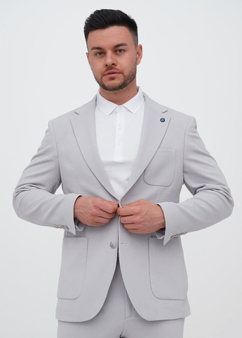 Світло-сірий демісезонний костюм (піджак, штани) брючний Trend Collection