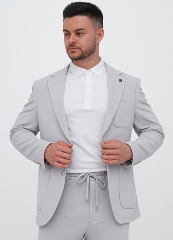 Світло-сірий демісезонний костюм (піджак, штани) брючний Trend Collection