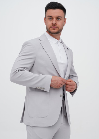 Світло-сірий демісезонний костюм (піджак, штани) брючний Trend Collection