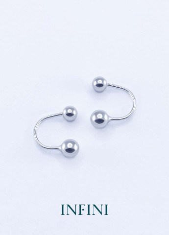 Срібні сережки-гвоздики Infini (253868118)