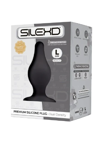 Анальная пробка (Model 2 size L) двухслойная, силикон+Silexpan, диаметр 4,5см Silexd (254151904)