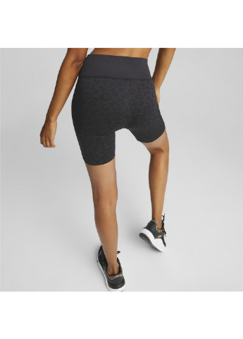 Шорты FormKnit Seamless 5'' Training Shorts Women Puma однотонные чёрные спортивные нейлон, эластан