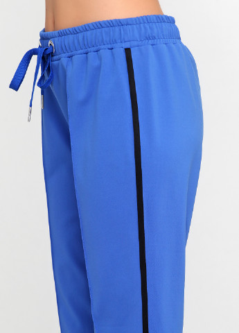 Синие спортивные демисезонные прямые брюки Pinko