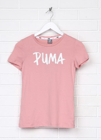 Темно-розовая демисезонная футболка Puma Alpha Logo Tee