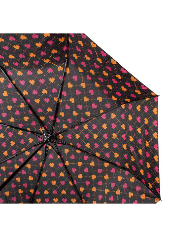 Чорна складна парасолька хутроанічна 96 см BARBARA VEE (197761684)