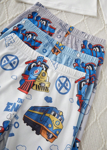 Комбинированная всесезон пижама (3 лонгслива, 3 брюк) лонгслив + брюки SHEIN