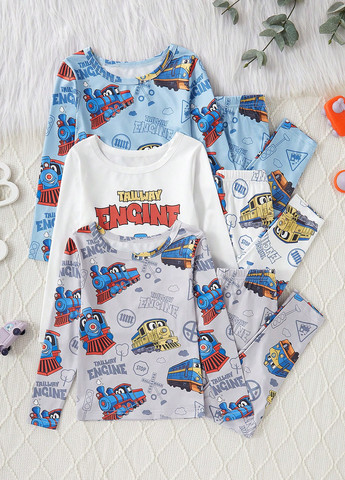 Комбинированная всесезон пижама (3 лонгслива, 3 брюк) лонгслив + брюки SHEIN