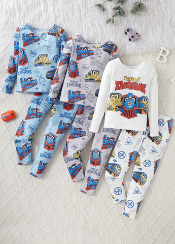 Комбинированная всесезон пижама (3 лонгслива, 3 брюк) лонгслив + брюки SHEIN