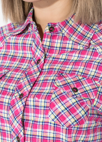 Розовая кэжуал рубашка в клетку Time of Style