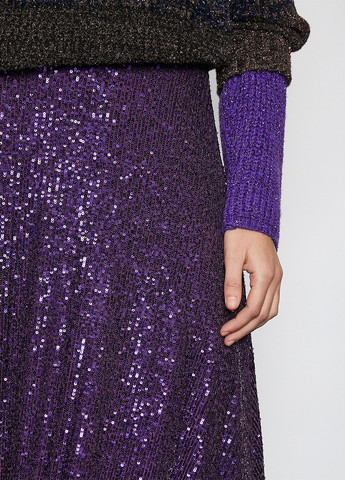 Фиолетовая вечерний однотонная юбка KOTON клешированная