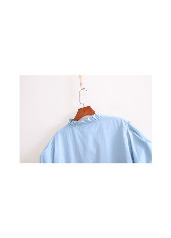 Голубой кэжуал рубашка однотонная Berni Fashion
