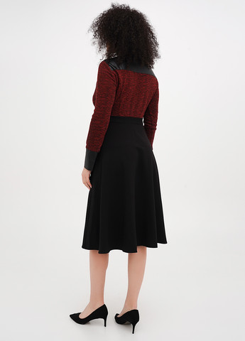 Бордовое кэжуал платье клеш Imperial с рисунком