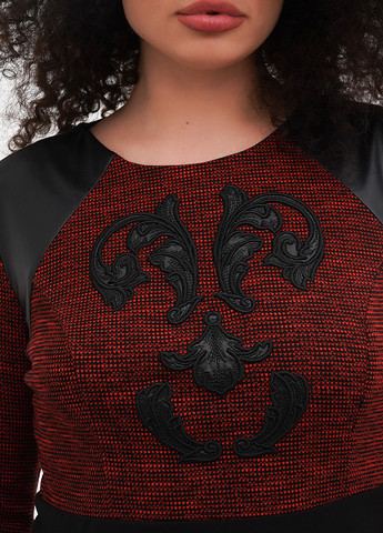 Бордовое кэжуал платье клеш Imperial с рисунком