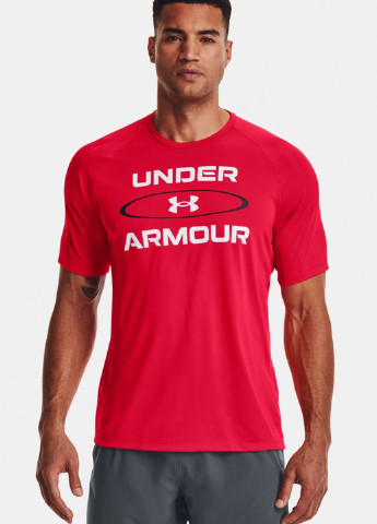 Красная футболка Under Armour UA Tech 2.0 WM Graphic SS-RED