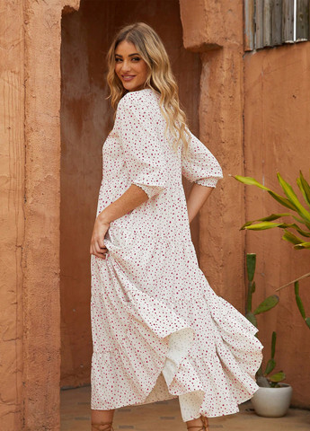 Білий кежуал сукня а-силует SHEIN в горошок