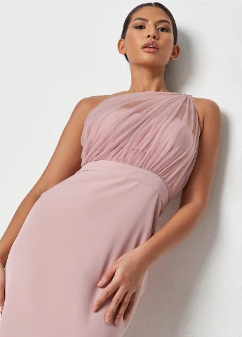 Рожева вечірня сукня Missguided однотонна
