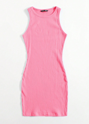 Рожева кежуал сукня сукня-майка SHEIN однотонна