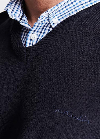 Темно-синій демісезонний пуловер пуловер Pierre Cardin