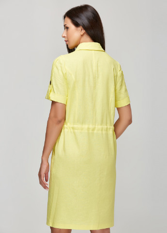Лимонное кэжуал платье DANNA однотонное