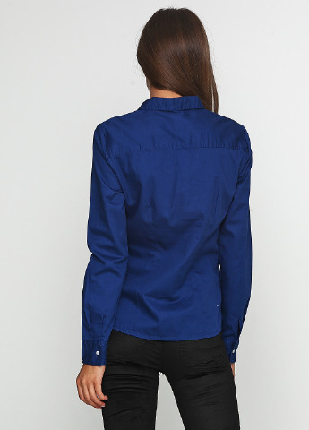 Темно-синяя кэжуал рубашка однотонная Jacqueline de Yong