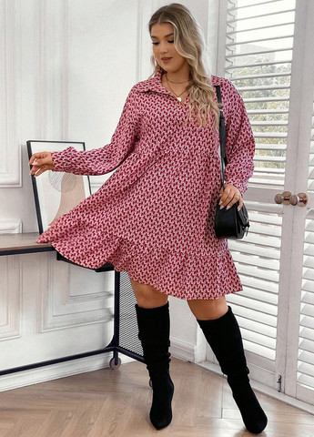 Комбінована кежуал сукня а-силует SHEIN з орнаментом