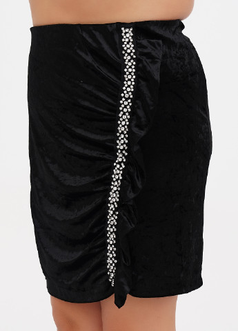 Черная кэжуал однотонная юбка Violeta by Mango