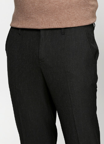 Темно-серые кэжуал демисезонные прямые брюки Alberto