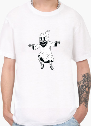 Біла футболка чоловіча скелет (skeleton) білий (9223-2085) xxl MobiPrint
