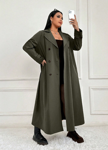 Плащ SHEIN тренчкот на пуговицах демисезон (342719364)