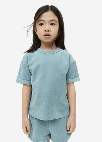 Бирюзовый летний комплект (футболка, шорты) H&M