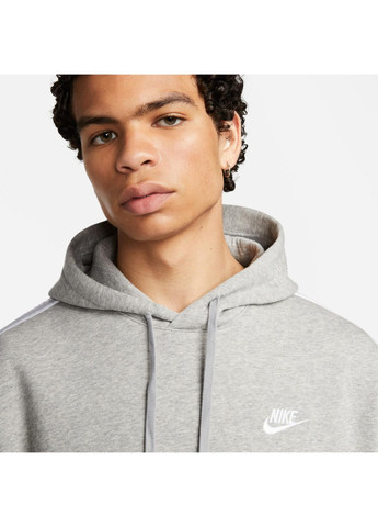 Сірий демісезонний костюм (худи, штани) брючний Nike M NK CLUB FLC GX HD TRK SUIT