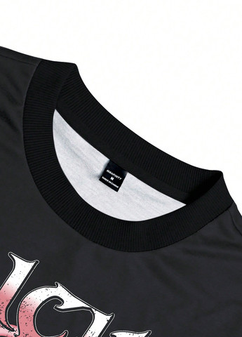 Лонгслів SHEIN малюнок сірий кежуали поліестер