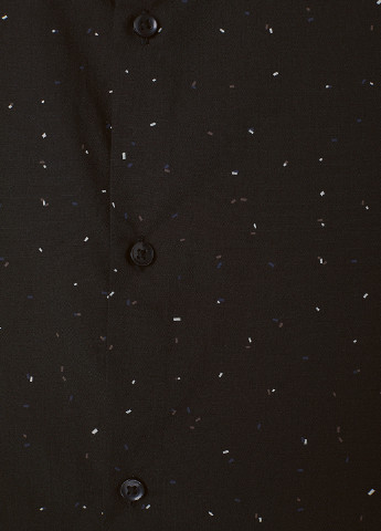Черная кэжуал рубашка с абстрактным узором H&M