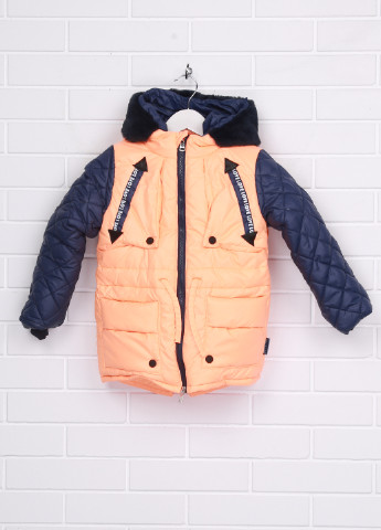Оранжевая зимняя куртка Одягайко