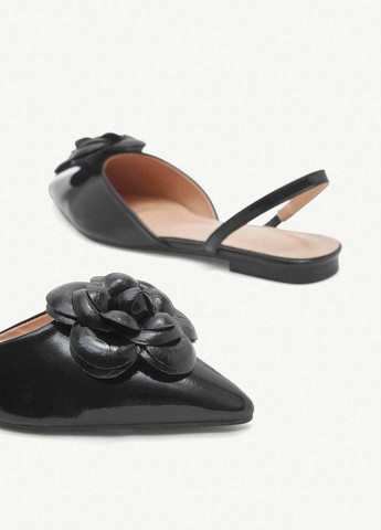 SHEIN Туфлі слінгбекі чорний з поліуретан, штучна шкіра, китай — демісезон (367003989)