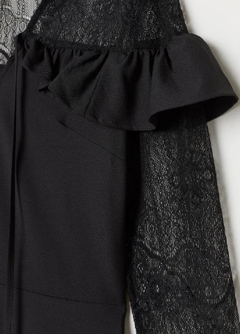 Чорна коктейльна сукня оверсайз H&M