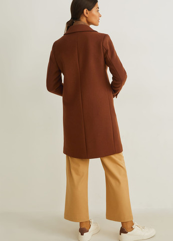 Светло-коричневое демисезонное Пальто однобортное C&A