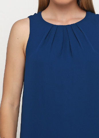 Синее кэжуал платье а-силуэт H&M однотонное