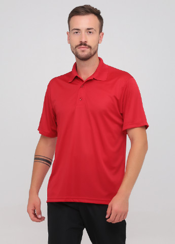 Красная мужская футболка поло Paragon однотонная