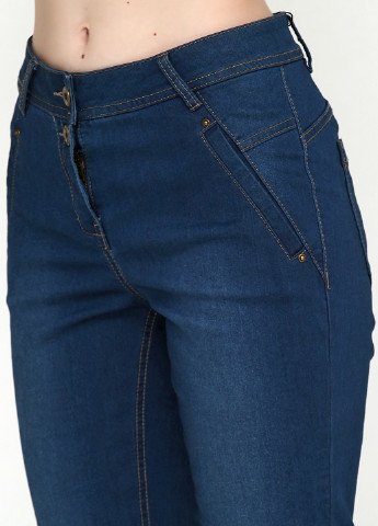 Темно-синие демисезонные зауженные джинсы BRANDTEX CLASSIC