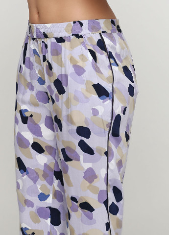 Костюм (блуза, брюки) BRANDTEX COPENHAGEN брючный абстрактный сиреневый кэжуал вискоза