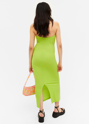 Лайм кежуал сукня силуетна, з відкритими плечима Monki однотонна