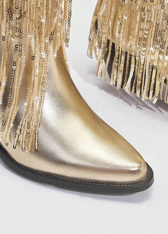 Золотые осенние сапоги SHEIN