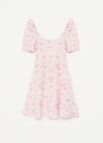 Розово-лиловое кэжуал платье клеш Missguided с цветочным принтом