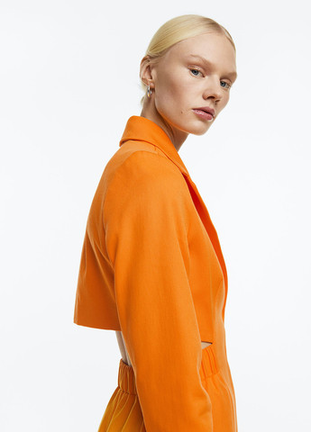 Помаранчева кежуал сукня сукня-жакет H&M однотонна